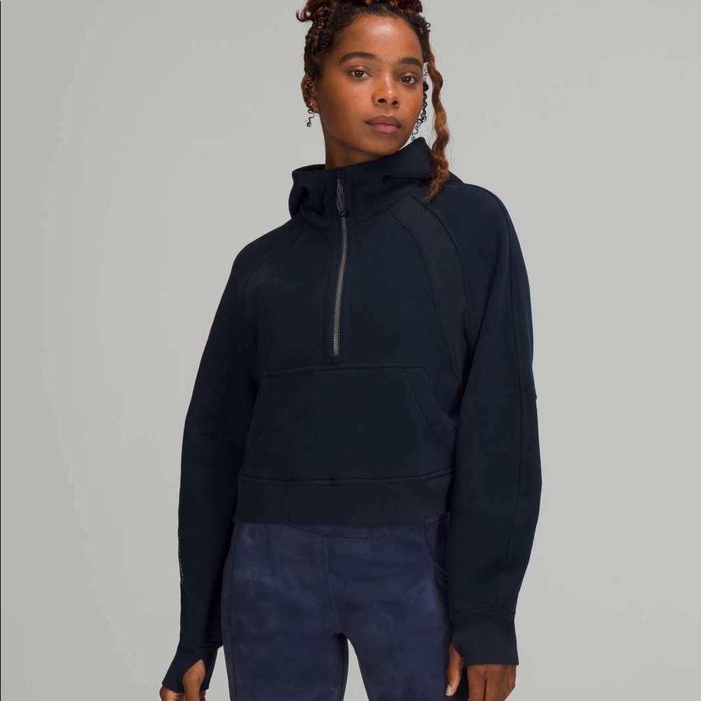 Lululemon Scuba Oversized 1/2 Zip Hoodie SZ XS/S Navy